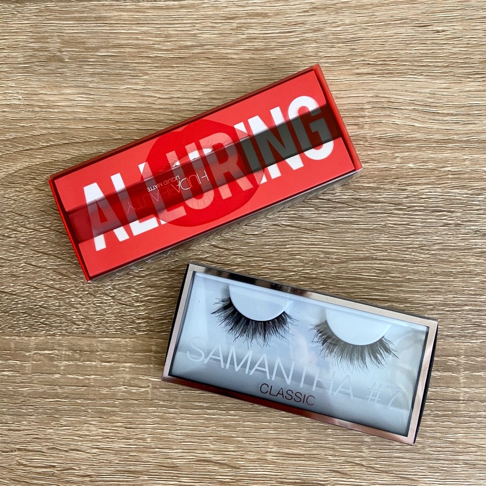 Bundle Huda Samantha #7 eyelashes + liquid Matte